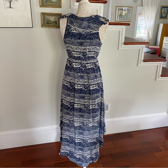 TULAROSA x REVOLVE Nashville Blue Print High Low Dress M - Picture 6 of 6